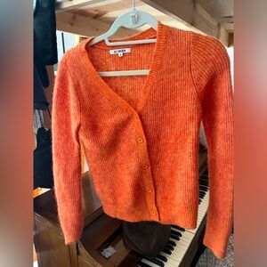 Ali Golden Orange Women's Cardigan Sweater